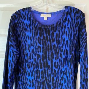 Michael Michael Kors Blue Leopard Print Dress